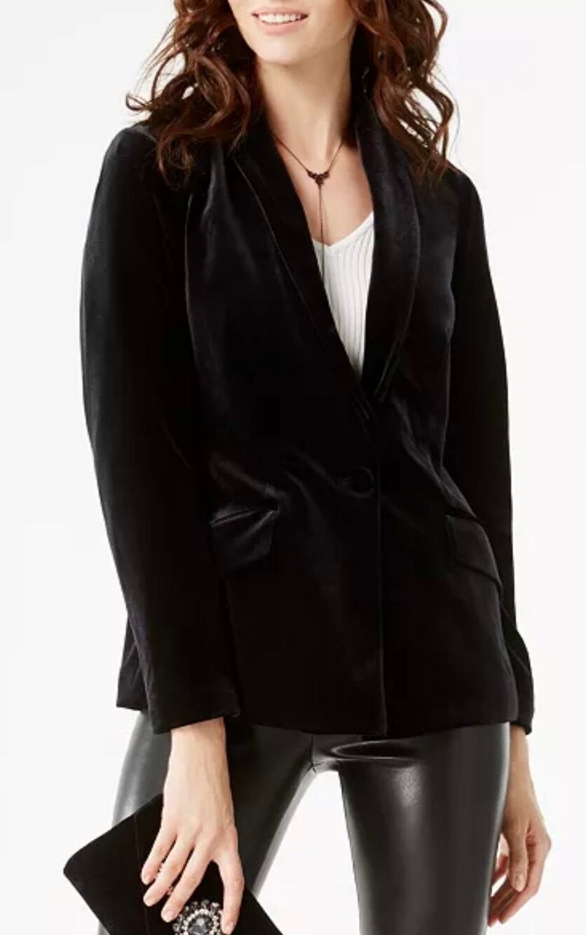 I.N.C. International Concepts Black Velvet Blazer & Pants Women’s M/L